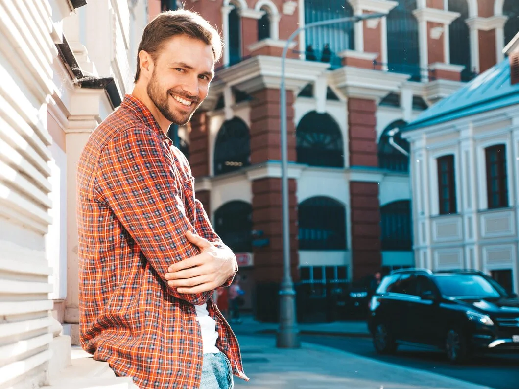 Man outdoors in city